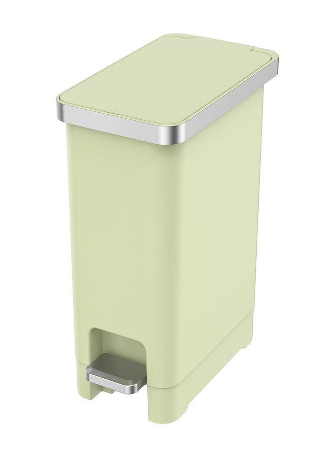 Obsessions EKO 10L Plastic Step Bin with Pedal,Waste Storage Trash Can, Green - Image 3